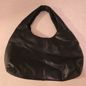 Vintage Black distressed hobo/moon bag